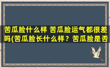 苦瓜脸什么样 苦瓜脸运气都很差吗(苦瓜脸长什么样？苦瓜脸是否代表人运气不佳？)